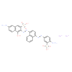 7-Amino-3-[[4-[(4-amino-3-sodiosulfophenyl)azo]-1-naphthalenyl]azo]-4-hydroxynaphthalene-2-sulfonic acid sodium salt结构式