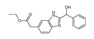 ethyl 2-[2-[hydroxy(phenyl)methyl]-3H-benzimidazol-5-yl]acetate结构式