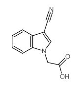 3-氰基-1H-吲哚-1-乙酸结构式