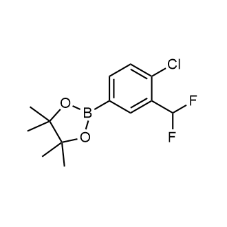 2-(4-氯-3-(二氟甲基)苯基)-4,4,5,5-四甲基-1,3,2-二氧杂硼烷结构式