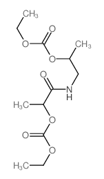 1-(2-ethoxycarbonyloxypropanoylamino)propan-2-yl ethyl carbonate结构式