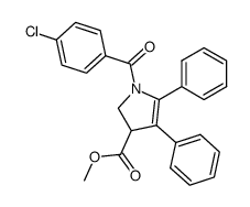 1-(4-chloro-benzoyl)-4,5-diphenyl-2,3-dihydro-pyrrole-3-carboxylic acid methyl ester结构式