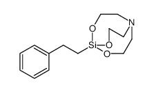 5-(2-phenylethyl)-4,6,11-trioxa-1-aza-5-silabicyclo[3.3.3]undecane结构式