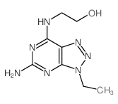 Ethanol,2-[(5-amino-3-ethyl-3H-1,2,3-triazolo[4,5-d]pyrimidin-7-yl)amino]- Structure