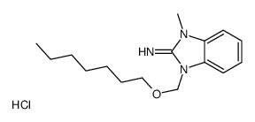 1-(heptoxymethyl)-3-methylbenzimidazol-2-imine,hydrochloride Structure