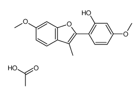 acetic acid,5-methoxy-2-(6-methoxy-3-methyl-1-benzofuran-2-yl)phenol Structure