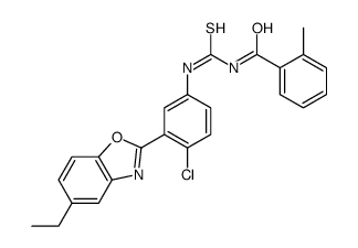 N-[[4-chloro-3-(5-ethyl-1,3-benzoxazol-2-yl)phenyl]carbamothioyl]-2-methylbenzamide Structure