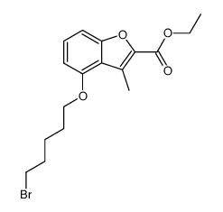 4-(5-Bromo-pentyloxy)-3-methyl-benzofuran-2-carboxylic acid ethyl ester Structure