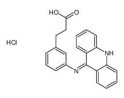 3-[3-(acridin-9-ylamino)phenyl]propanoic acid,hydrochloride Structure
