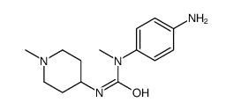 1-(4-aminophenyl)-1-methyl-3-(1-methylpiperidin-4-yl)urea结构式