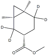 (1α,3β,6α)-1,6-Dimethyl(2,2,5,5-2H4)bicyclo[4.1.0]heptane-3-carboxylic acid methyl ester结构式