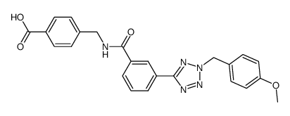 4-({3-[2-(4-Methoxy-benzyl)-2H-tetrazol-5-yl]-benzoylamino }-methyl)-benzoic acid结构式