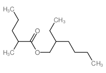 Pentanoic acid, 2-methyl-, 2-ethylhexyl ester Structure
