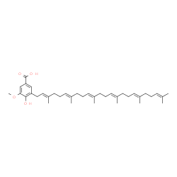 3-[(2Z,6Z,10Z,14Z,18Z)-3,7,11,15,19,23-hexamethyltetracosa-2,6,10,14,18,22-hexaenyl]-4-hydroxy-5-methoxybenzoic acid结构式