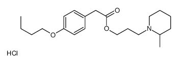 3-(2-methylpiperidin-1-ium-1-yl)propyl 2-(4-butoxyphenyl)acetate,chloride结构式