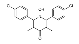 2,6-bis(4-chlorophenyl)-1-hydroxy-3,5-dimethylpiperidin-4-one Structure