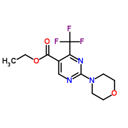 ethyl 2-morpholino-4-(trifluoromethyl)pyrimidine-5-carboxylate structure