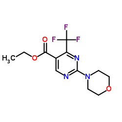 ethyl 2-morpholino-4-(trifluoromethyl)pyrimidine-5-carboxylate结构式