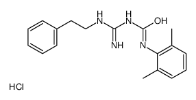 1-(2,6-dimethylphenyl)-3-[N'-(2-phenylethyl)carbamimidoyl]urea,hydrochloride Structure