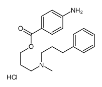 3-(4-aminobenzoyl)oxypropyl-methyl-(3-phenylpropyl)azanium,chloride结构式