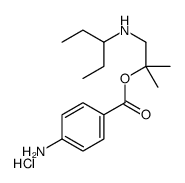 [2-(4-aminobenzoyl)oxy-2-methylpropyl]-pentan-3-ylazanium,chloride Structure