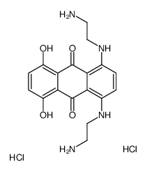 1,4-bis(2-aminoethylamino)-5,8-dihydroxyanthracene-9,10-dione,dihydrochloride Structure