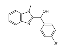 α-(1-Methyl-1H-benzimidazole-2-yl)-4-bromobenzyl alcohol Structure