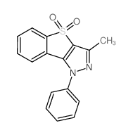 3-Methyl-1-phenyl-1H-(1)benzothieno(3,2-c)pyrazole 4,4-dioxide Structure