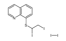 Quinoline, 8-(1,2-diiodoethylthio)-, diiodide Structure