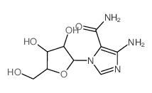 5-amino-3-[3,4-dihydroxy-5-(hydroxymethyl)oxolan-2-yl]imidazole-4-carboxamide结构式