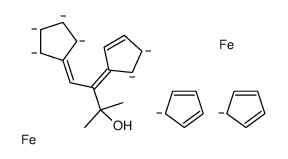 cyclopenta-1,3-diene,3-cyclopenta-2,4-dien-1-yl-4-cyclopentyl-2-methylbut-3-en-2-ol,iron Structure