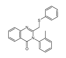 2-[(phenylthio)methyl]-3-o-tolyl-4(3H)-quinazolinone结构式