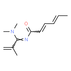 N-[1-(Dimethylamino)-2-methyl-2-propenylidene]-2,4-hexadienamide结构式