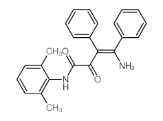 Benzenepropanamide, b-(aminophenylmethylene)-N-(2,6-dimethylphenyl)-a-oxo- Structure