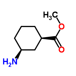 Cyclohexanecarboxylic acid, 3-amino-, methyl ester, (1R,3S)-rel-(-)- (9CI)结构式