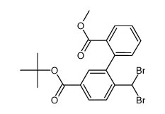 3'-(tert-butyl) 2-methyl 6'-(dibromomethyl)-[1,1'-biphenyl]-2,3'-dicarboxylate结构式