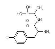 1-[[2-amino-3-(4-chlorophenyl)propanoyl]amino]ethylphosphonic acid Structure