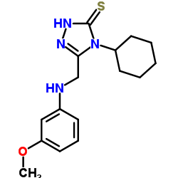 4-CYCLOHEXYL-5-[[(3-METHOXYPHENYL)AMINO]METHYL]-4H-1,2,4-TRIAZOLE-3-THIOL picture