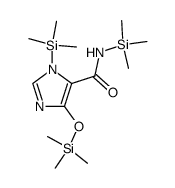 1-trimethylsilyl-4-trimethylsilyloxy-imidazole-5-trimethylsilylcarboxamide结构式