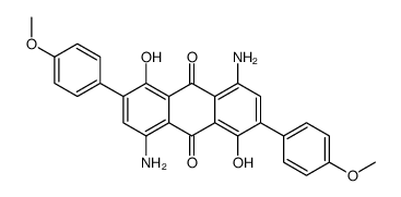 4,8-diamino-1,5-dihydroxy-2,6-bis(4-methoxyphenyl)anthraquinone结构式