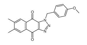 4,9-dihydro-6,7-dimethyl-4,9-dioxo-1-(4-methoxybenzyl)naphtho[2,3-d]-v-triazole Structure
