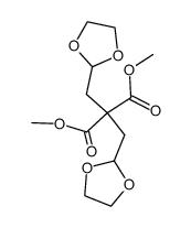 dimethyl 2,2-bis((1,3-dioxolan-2-yl)methyl)malonate结构式