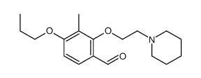 3-methyl-2-(2-piperidin-1-ylethoxy)-4-propoxybenzaldehyde结构式