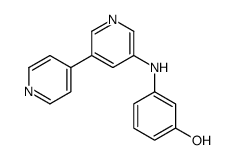 3-[(5-pyridin-4-ylpyridin-3-yl)amino]phenol Structure