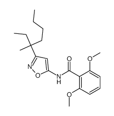 2,6-dimethoxy-N-[3-(3-methylheptan-3-yl)-1,2-oxazol-5-yl]benzamide Structure