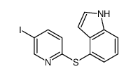 4-(5-iodopyridin-2-yl)sulfanyl-1H-indole结构式
