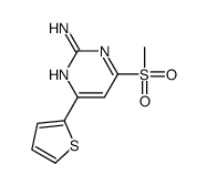 4-methylsulfonyl-6-thiophen-2-ylpyrimidin-2-amine结构式
