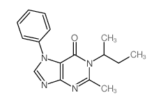 1-butan-2-yl-2-methyl-7-phenyl-purin-6-one结构式