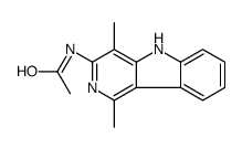 Acetamide, N-(1,4-dimethyl-5H-pyrido(4,3-b)indol-3-yl)-结构式