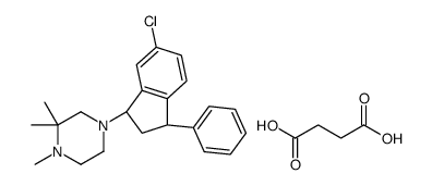 butanedioic acid,4-[(1R,3S)-6-chloro-3-phenyl-2,3-dihydro-1H-inden-1-yl]-1,2,2-trimethylpiperazine结构式